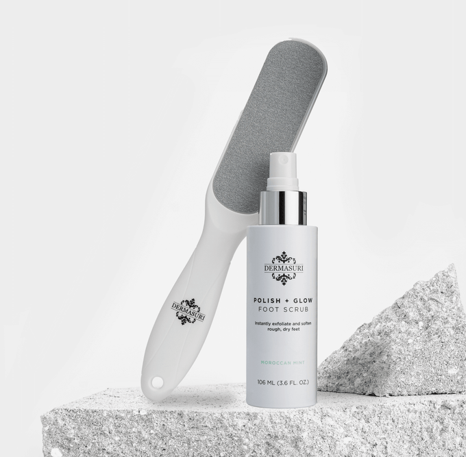 DERMASURI FOOT SCRUB & FILE SET