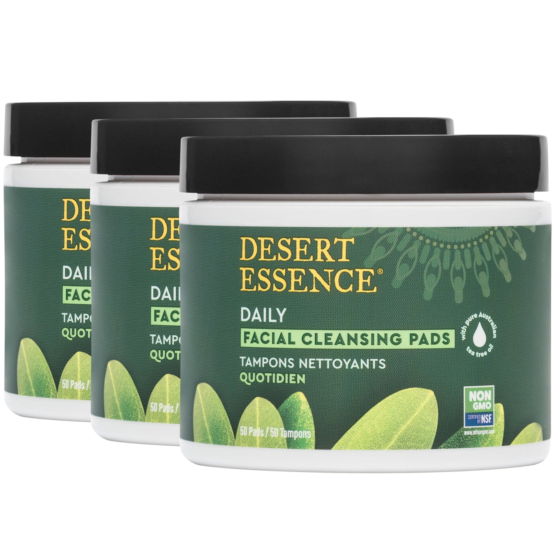 DESERT ESSENCE CLEANSING PADS,TEA TREE