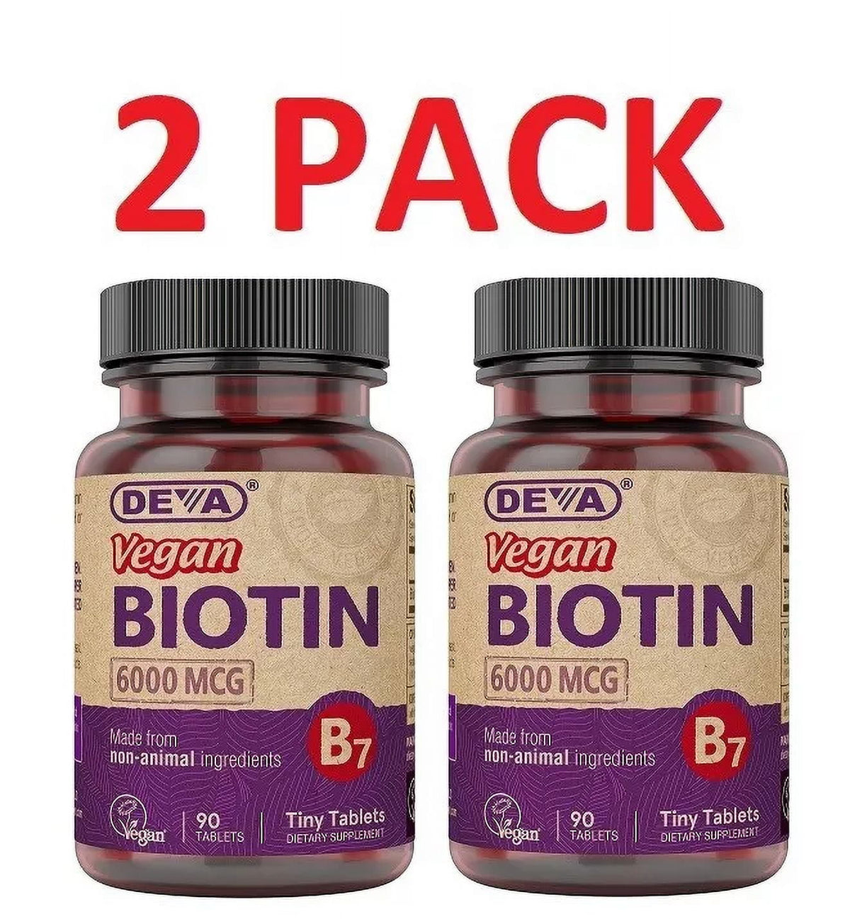 DEVA VEGAN VITAMINS VEGAN BIOTIN,6000 MCG