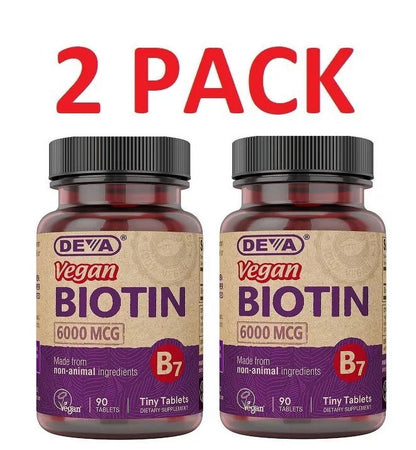 DEVA VEGAN VITAMINS VEGAN BIOTIN,6000 MCG
