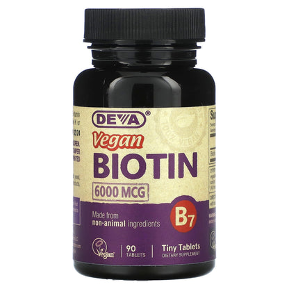 DEVA VEGAN VITAMINS VEGAN BIOTIN,6000 MCG