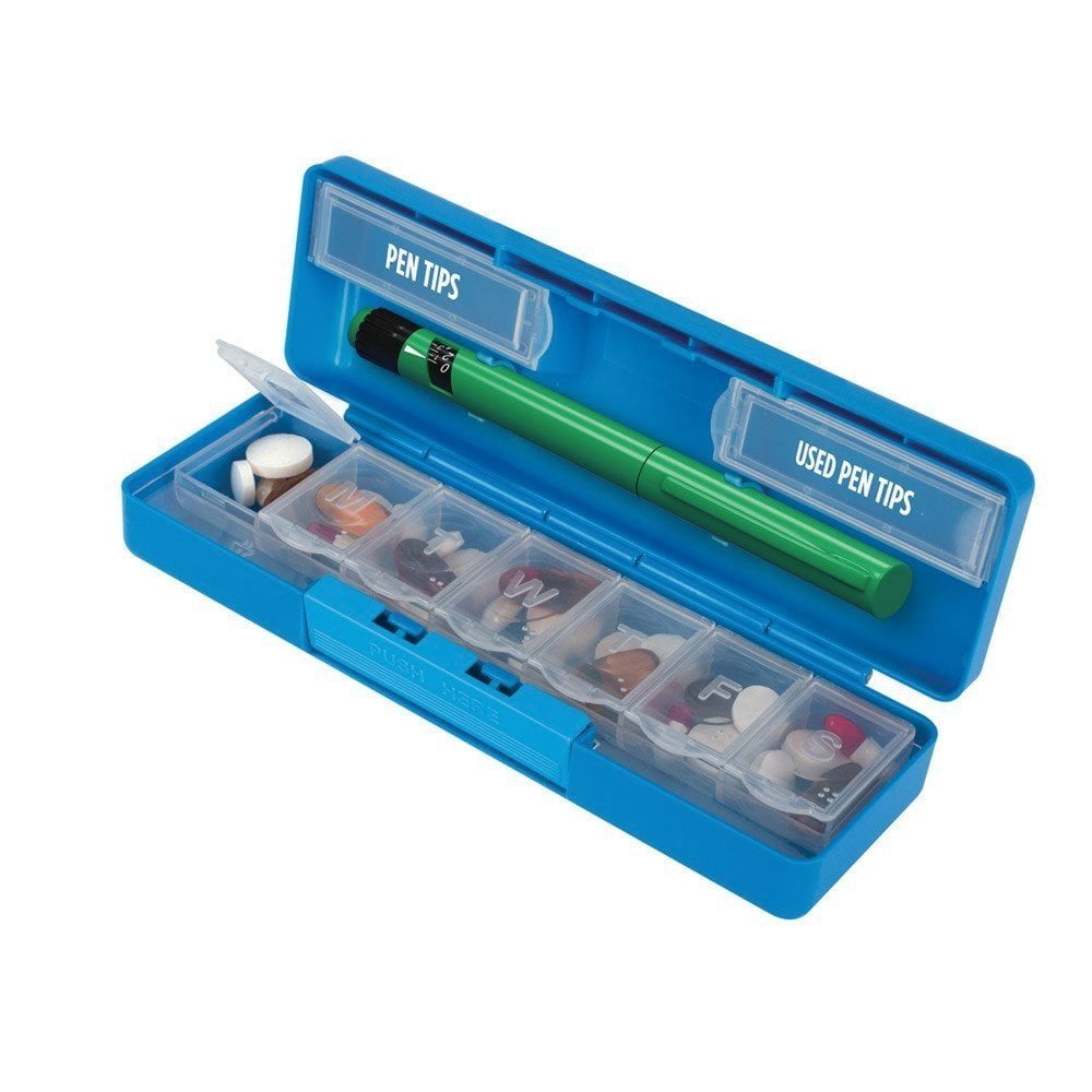 7 DAY PILL REMINDER W/ PEN HOLDER