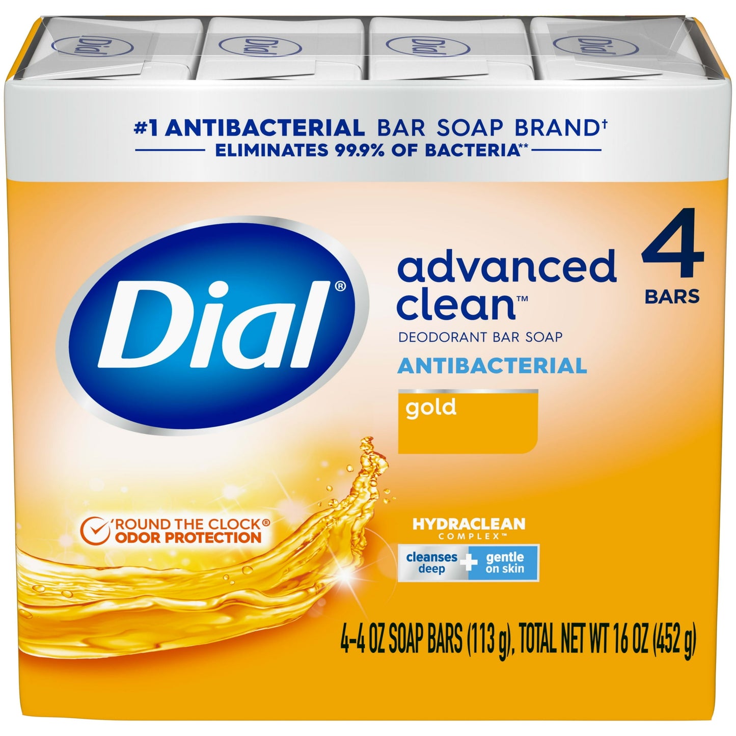 Dial Bar Soap Gold 4oz 3 Count Advanced Clean Antibacterial