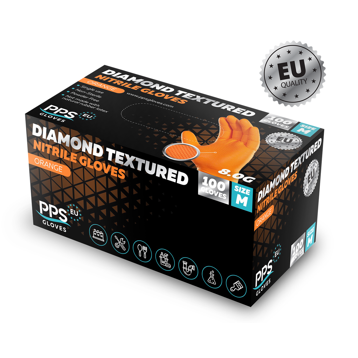 Eagle Diamond Grip Long Cuff Gloves - Medium