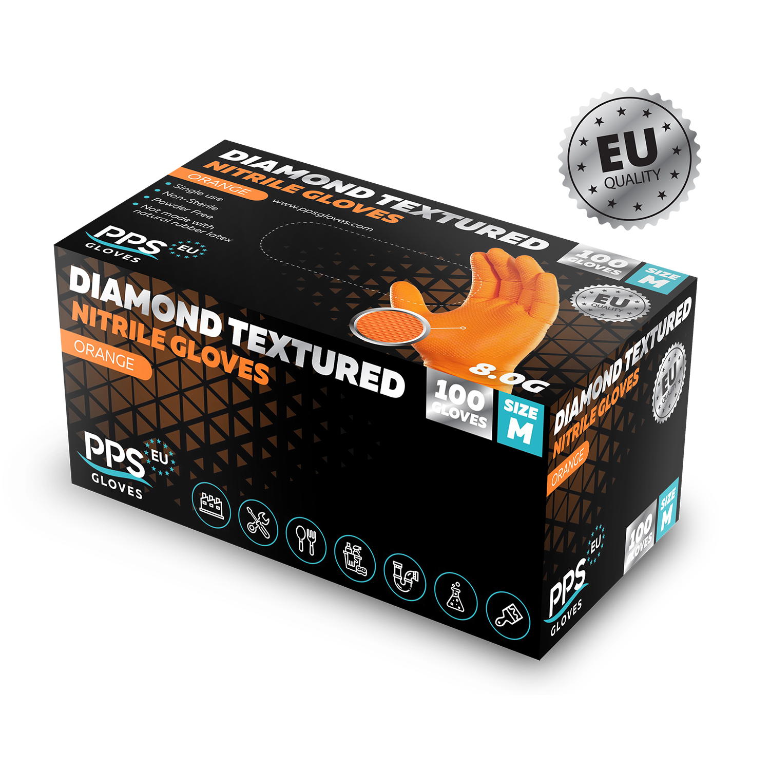 Eagle Diamond Grip Long Cuff Gloves - Medium