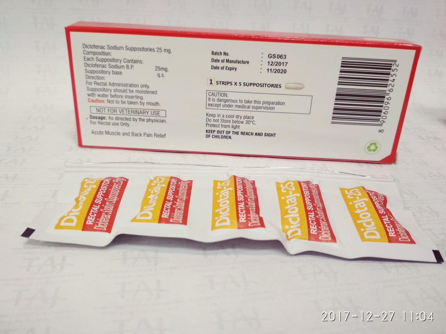 DICLOFENAC POT CP 25MG 120