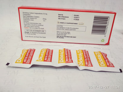 DICLOFENAC POT CP 25MG 120