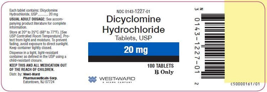 DICYCLOMINE HCL TB 20MG 1000
