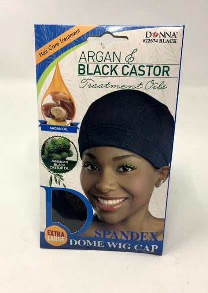 DONNA ARGAN SPANDX DOME WIG BLK