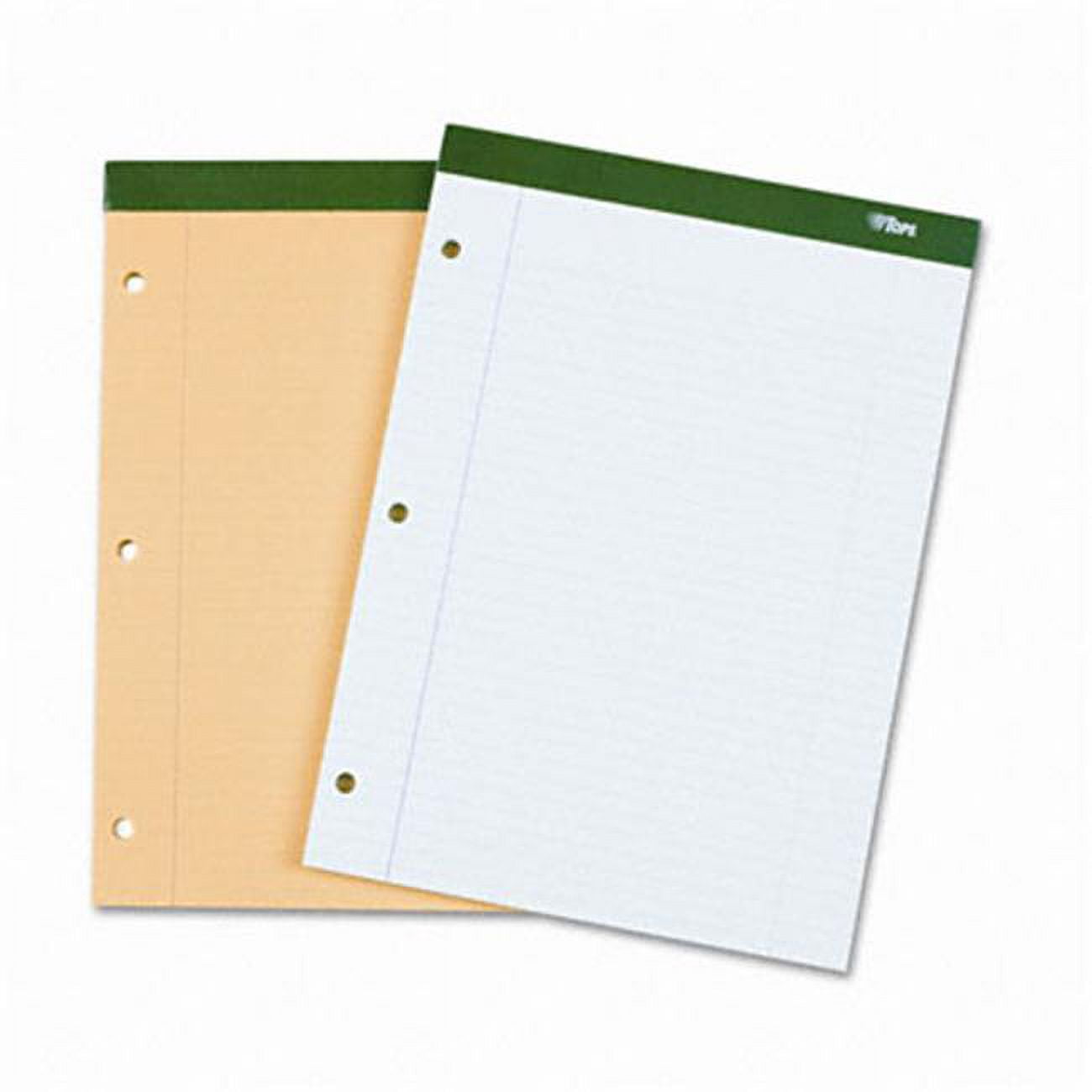 Ampad® Double-Sheet Writing Pad, College Rule, 3-Hole Punched, 100 Sheets