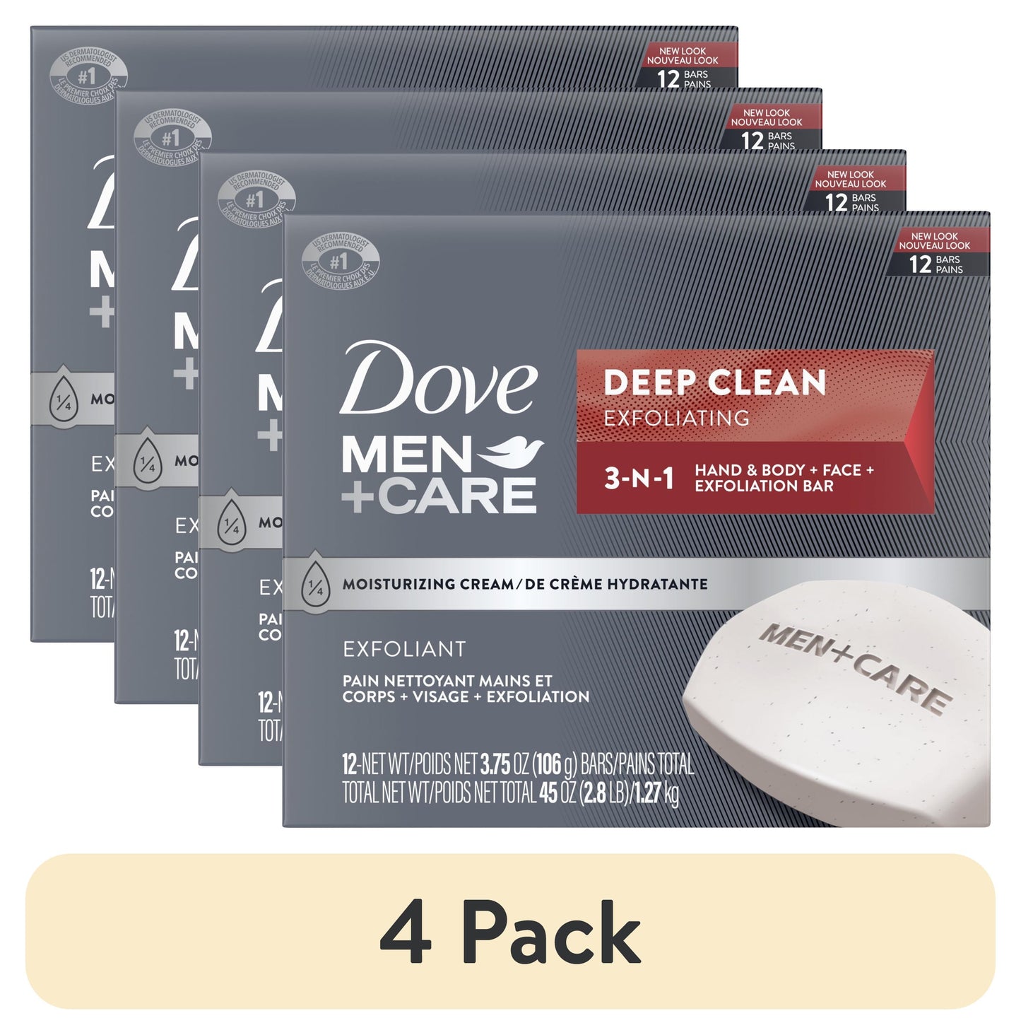 DOVE MEN+CARE 3IN1 DEEP CLN BAR 2X3.75OZ