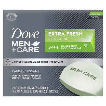 DOVE MEN+CARE 3IN1 EX FRESH BAR 2X3.75OZ