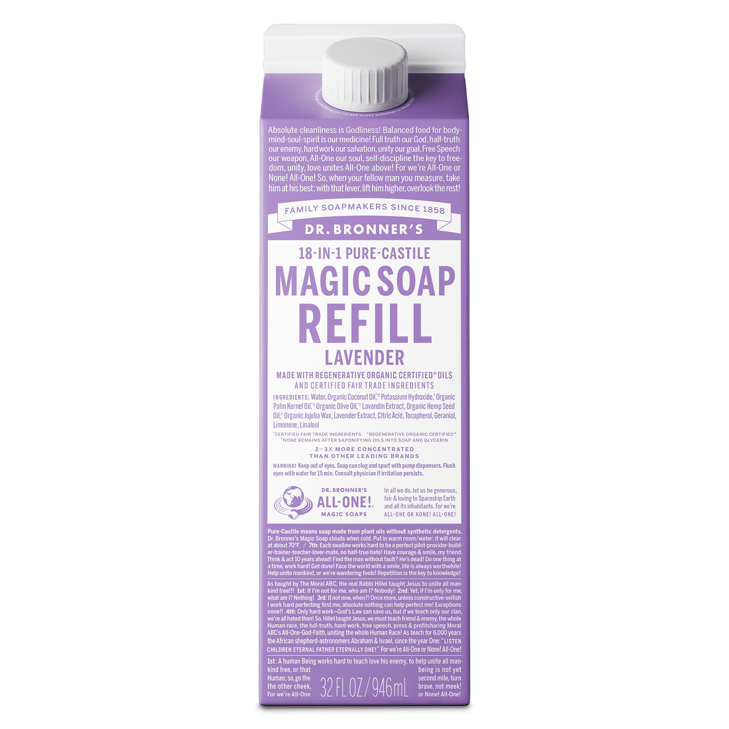 DR. BRONNER'S Magic Pure Castile Liquid Soap - Lavender, 2 oz