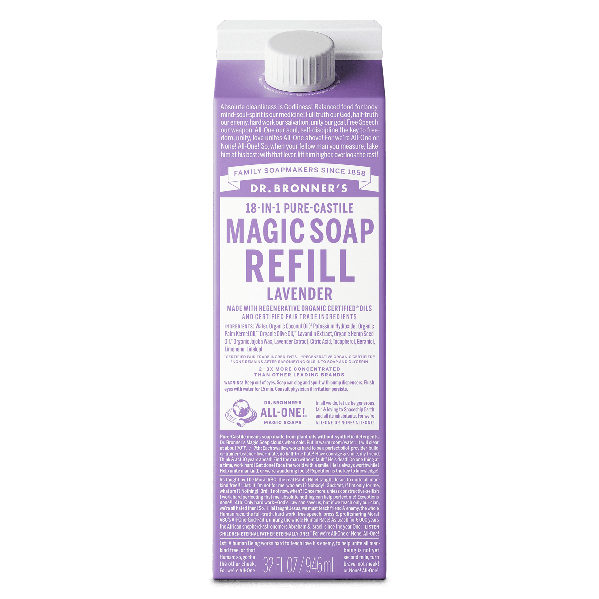 DR. BRONNER'S Magic Pure Castile Liquid Soap - Lavender, 2 oz