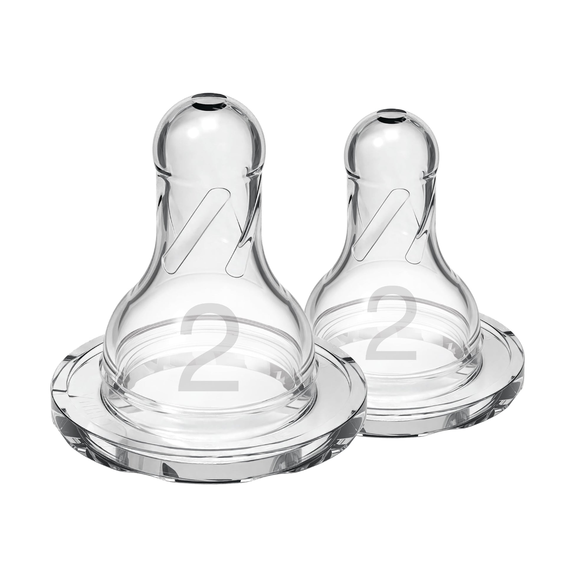 Dr Brown's Level 2 Narrow Baby Bottle Silicone Nipple - Medium Flow, 2 count