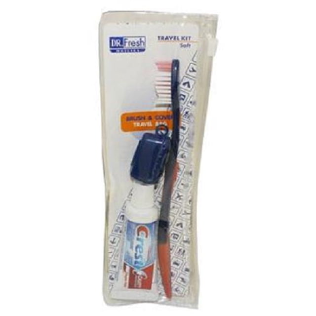 Dr. Fresh Travel Kit Tooth Brush Soft/Cover & Paste(12in)