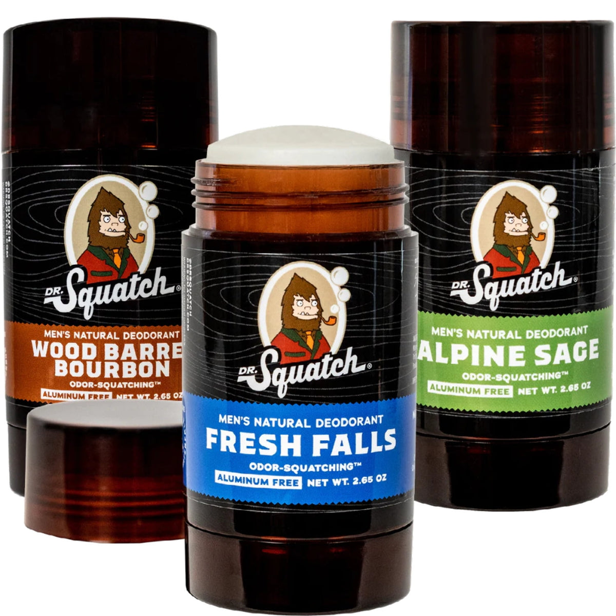 Dr. Squatch Mini Deodorant - Wood Barrel Bourbon, 0.5 oz