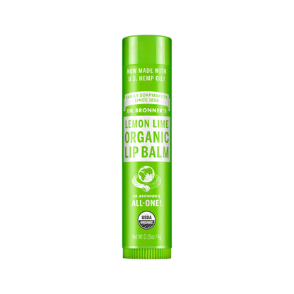 Dr. Bronners Organic Lip Balm Lemon Lime 0.15oz (12in)