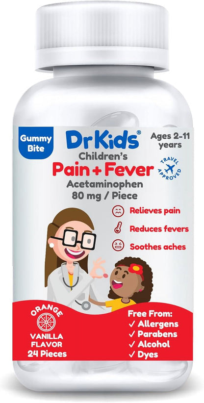 DR KIDS CHILD PAIN+FEVER VAN 80MG GMY 24