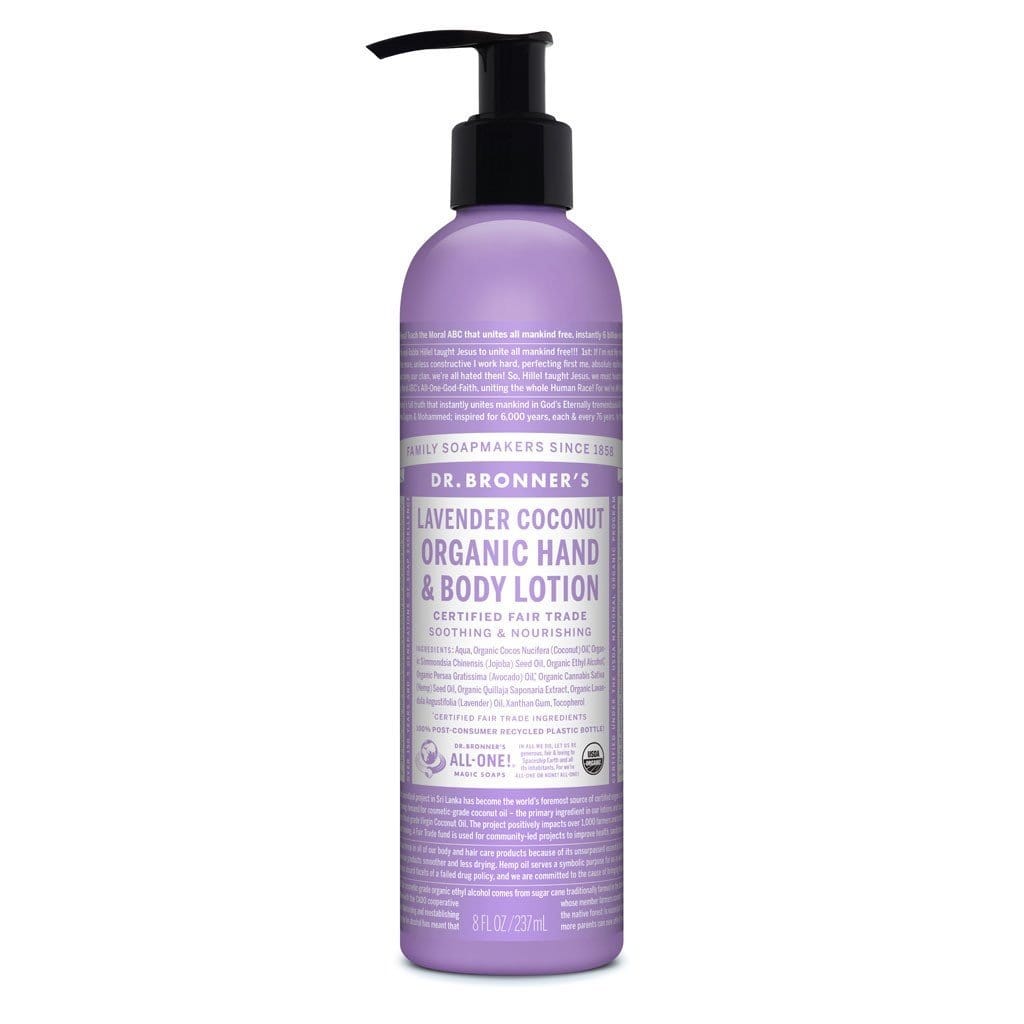 Dr. Bronners Organic Hand/Body Lotion Lavender Coconut 8oz