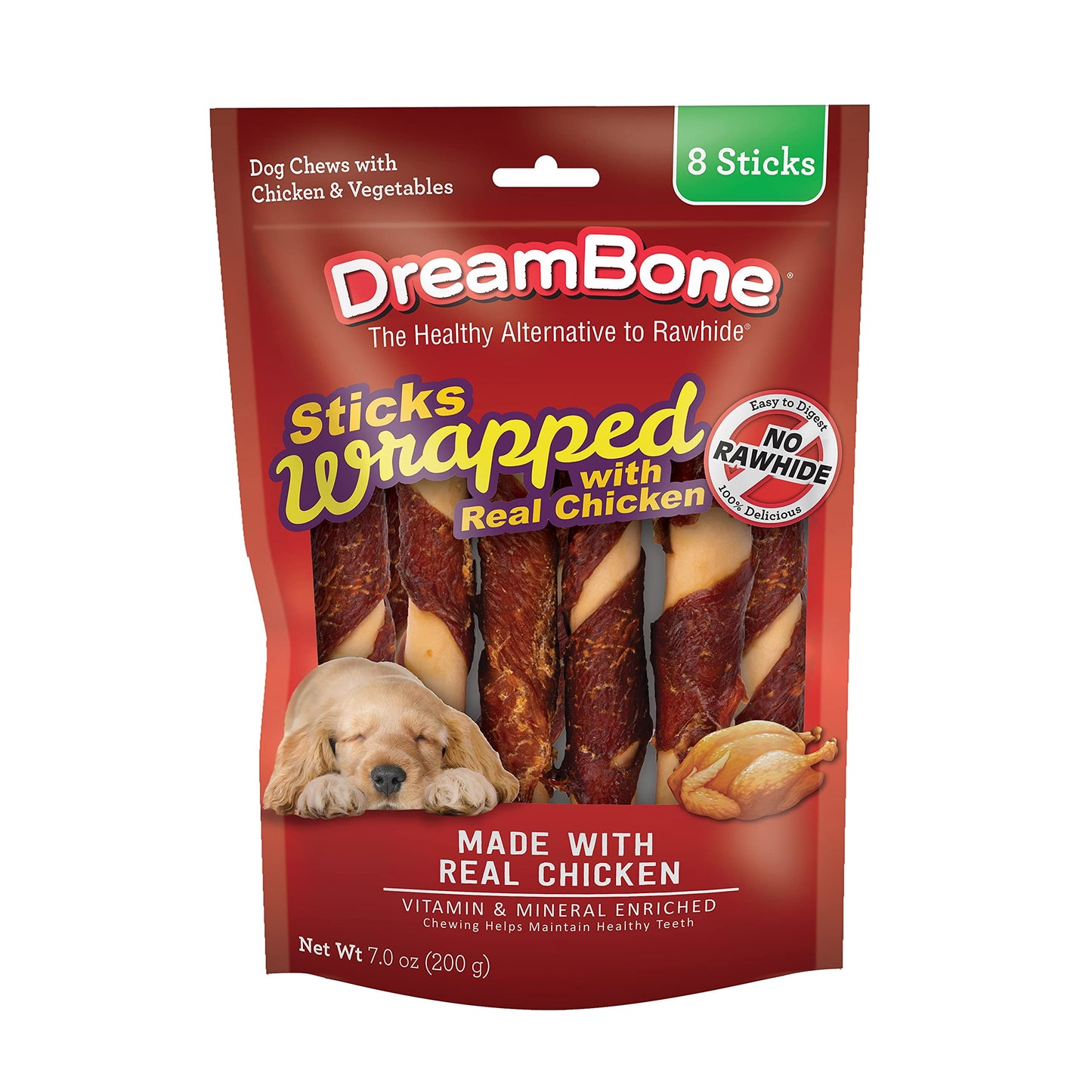 DreamBone Large Chicken-Wrapped Chews, 8 count