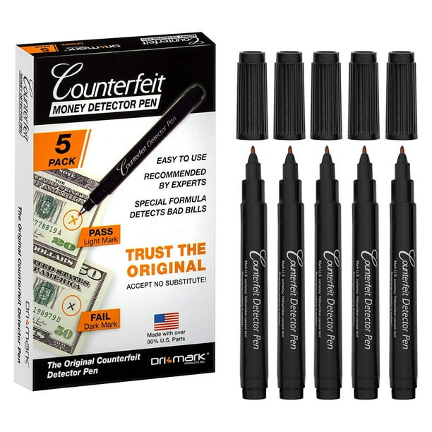 DRI MARK Counterfeit Bill Detector Pen - Black