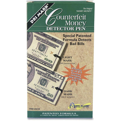 DRI MARK Counterfeit Bill Detector Pen - Black