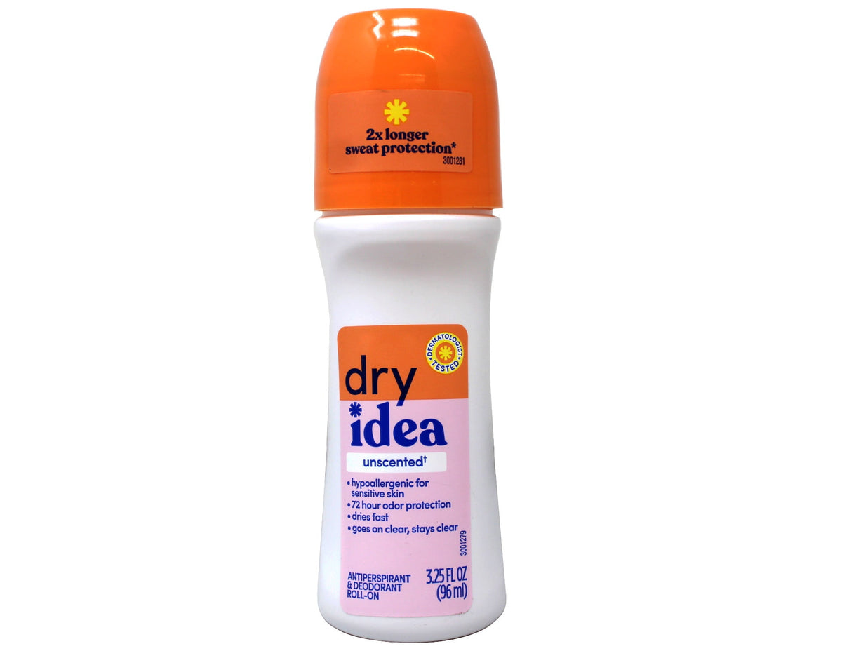 Dry Idea Deodorant 3.25oz Roll On Unscented Antiperspirant