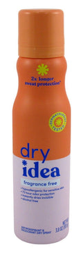 Dry Idea Deodorant 3.8oz Dry Spray Frag-Free Antipersprant