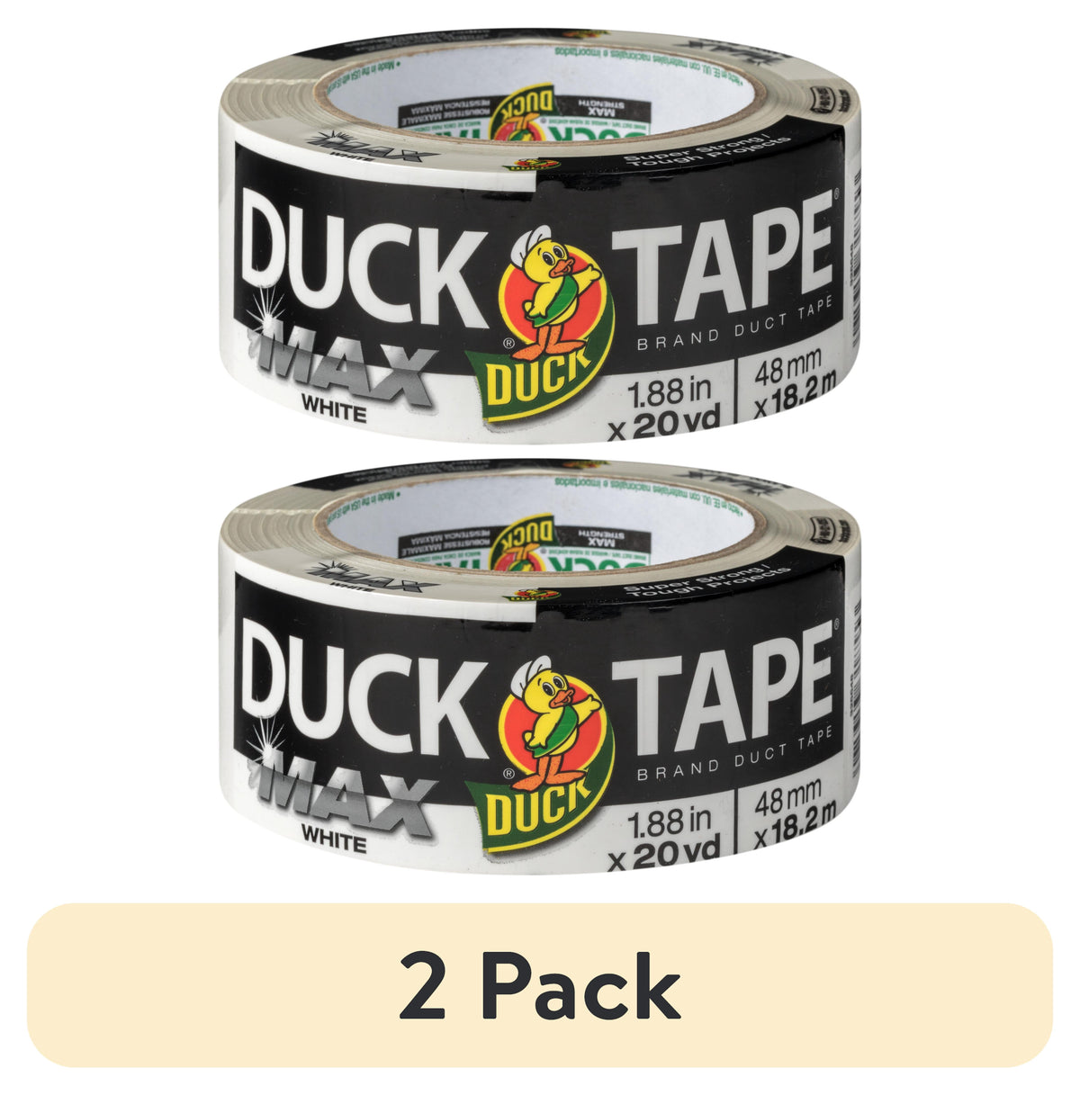 DUCK Color Duct Tape - White, 1.88" x 20 yds