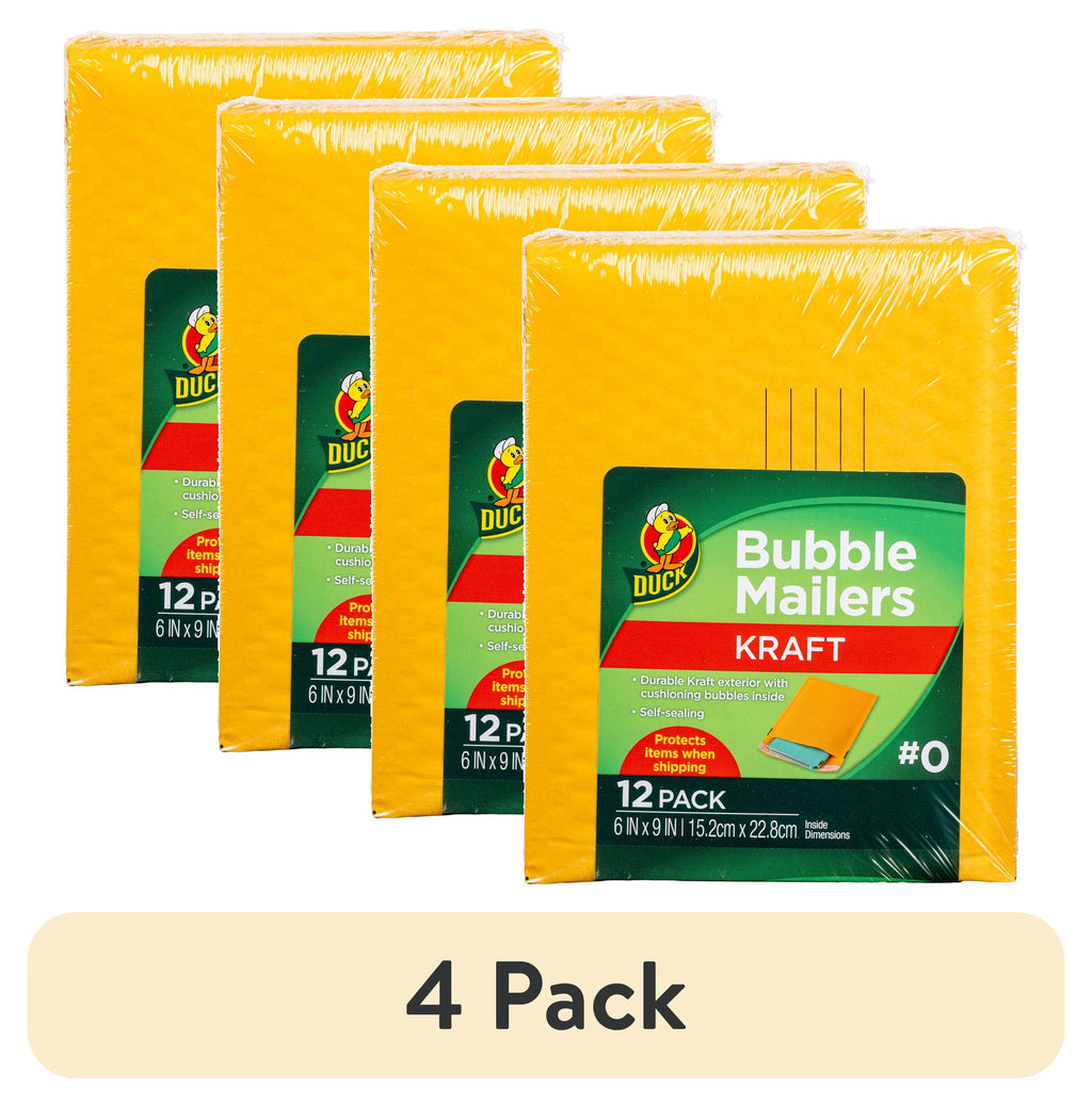 DUCK Kraft Bubble Mailer Size #0 - Manila, 6" x 9"
