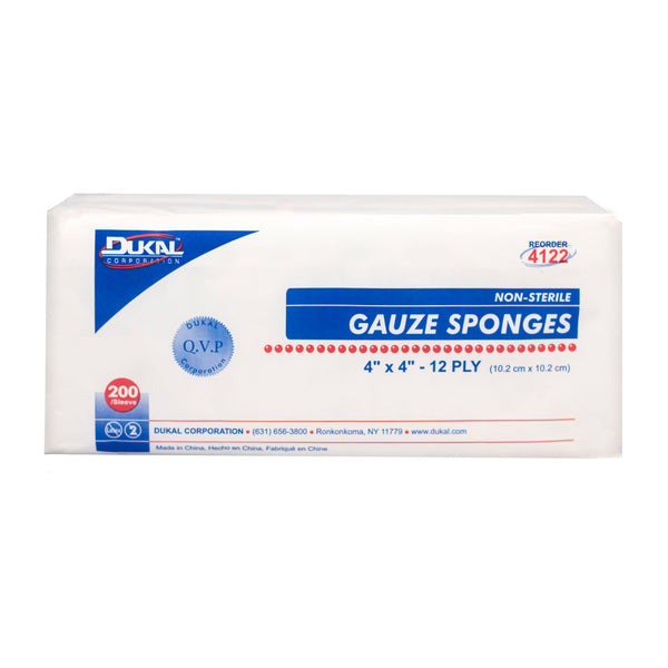 GAUZE SPONGE 3X3 12 PLY NS 100CT DUKAL
