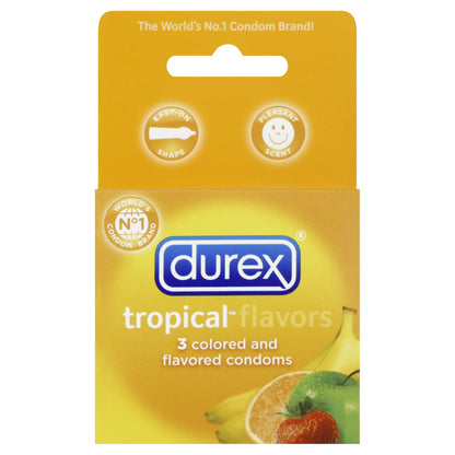 DUREX TROPICAL FLAVORS ASST CONDOM 12CT