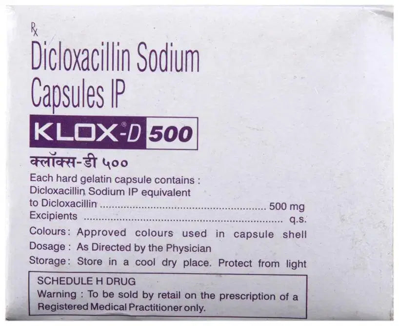 DICLOXACILLIN SOD CP 500MG 100