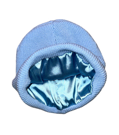 ADAMA SATIN LINED BEANIE GRAY