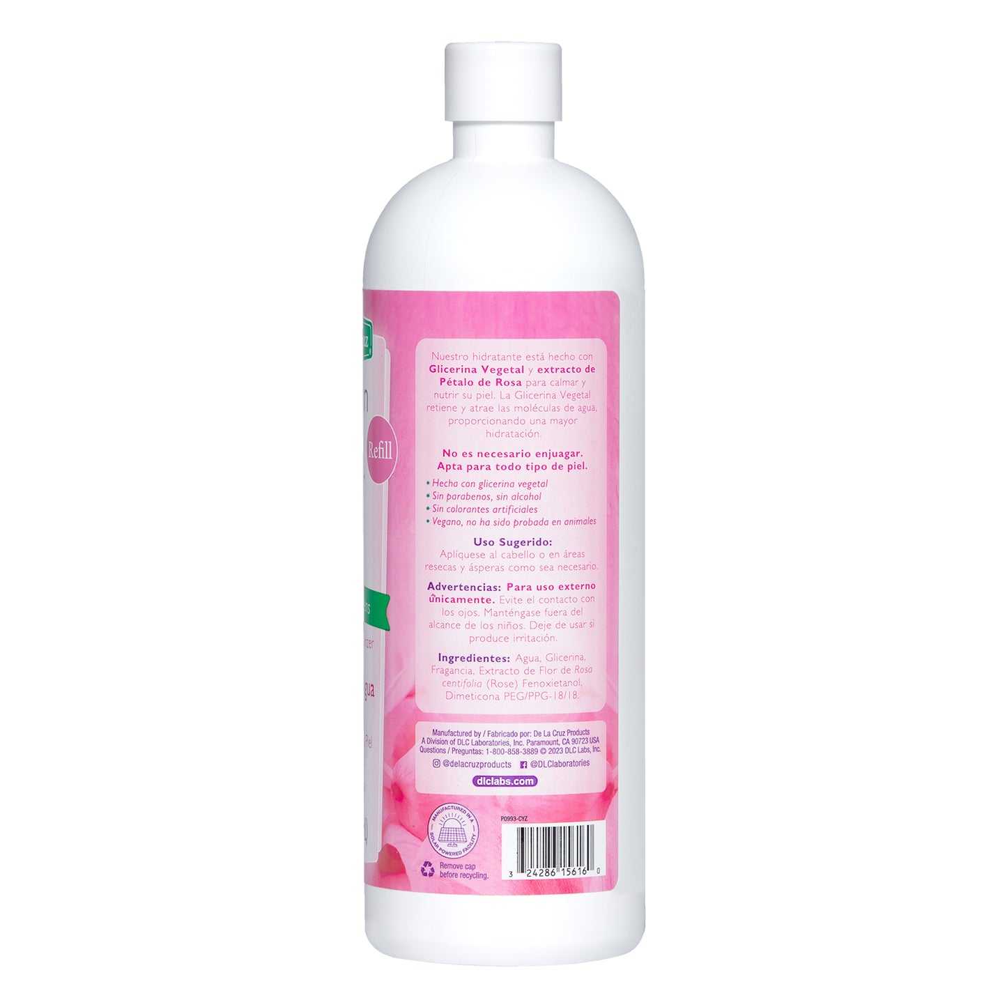 De La Cruz Vegetable Glycerin 2oz Moisturizer For Skin/Hair