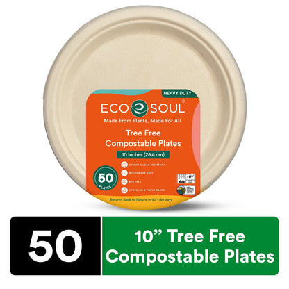 ECO SOUL RND PLATE,10 INCH,BAGASSE