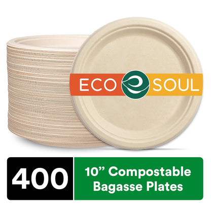 ECO SOUL RND PLATE,10 INCH,BAGASSE