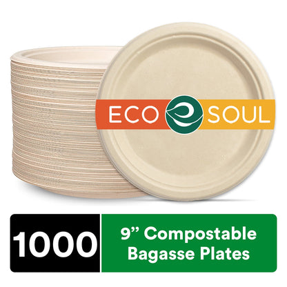 ECO SOUL RND PLATE,9 INCH,BAGASSE