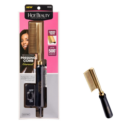 Hot Beauty Pressing Comb Curved Teeth