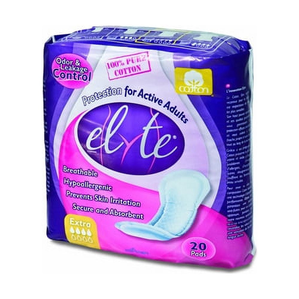 ELYTE INCONTINENCE PADS,LT,XTRA