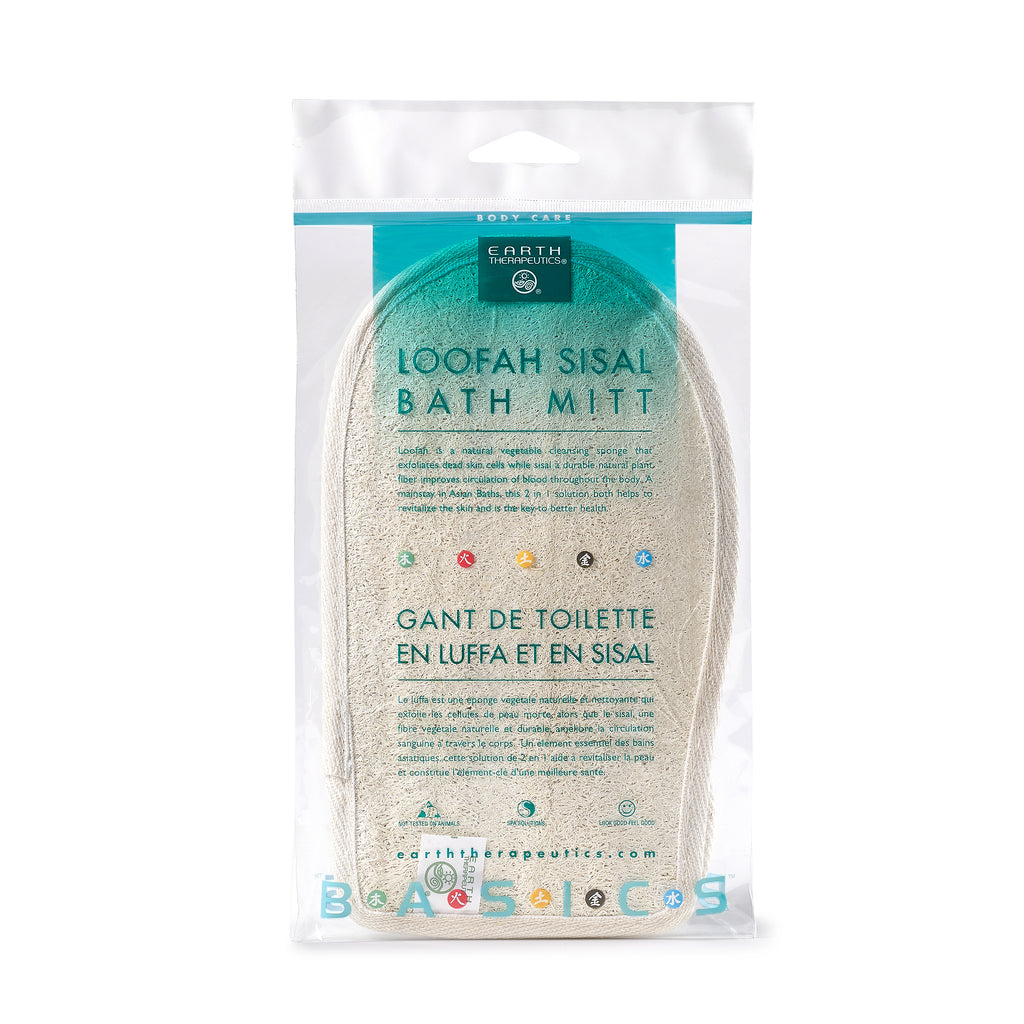 EARTH THERAPEUTICS LOOFAH SISAL BATH MITT