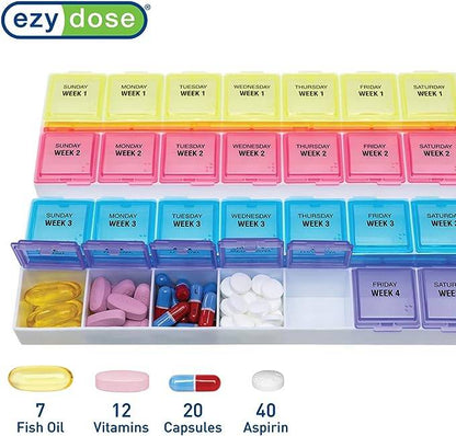 Ezy Dose Magnetic Bi-Fold Pill Organizer, Assorted