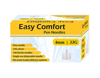COMFORT TOUCH INSULIN 4MM NDL 33G 100