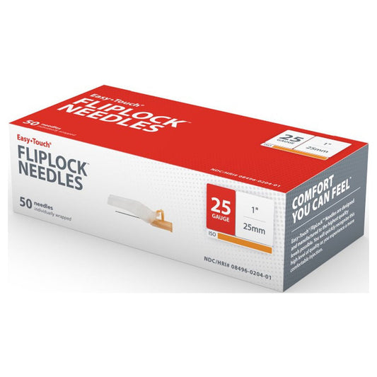 EASYTOUCH FLIPLOCK NEEDLE 18GX1.5IN 50CT