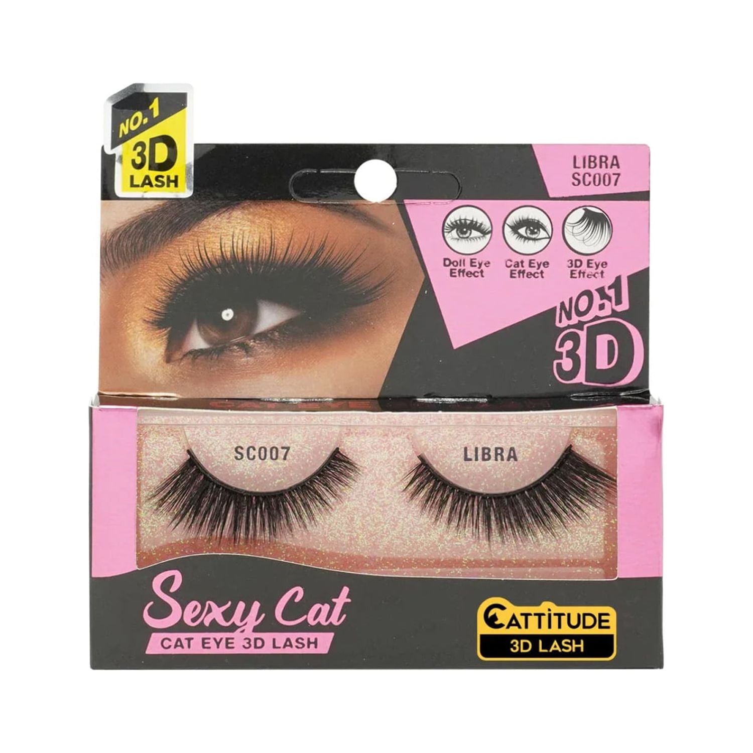 EBIN NEW YORK Cattitude Sexy Cat False 3D Eyelashes - Libra