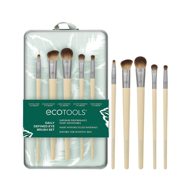 EcoTools Daily Defined Eye Makeup Brush Kit, 5 count