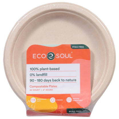 ECO SOUL RND PLATE,9 INCH,BAGASSE