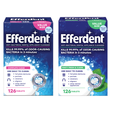 EFFERDENT FRESH/CLEAN TB 126