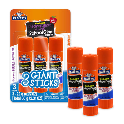 ELMER'S Re-Stick Glue Sticks - Clear, 2 count